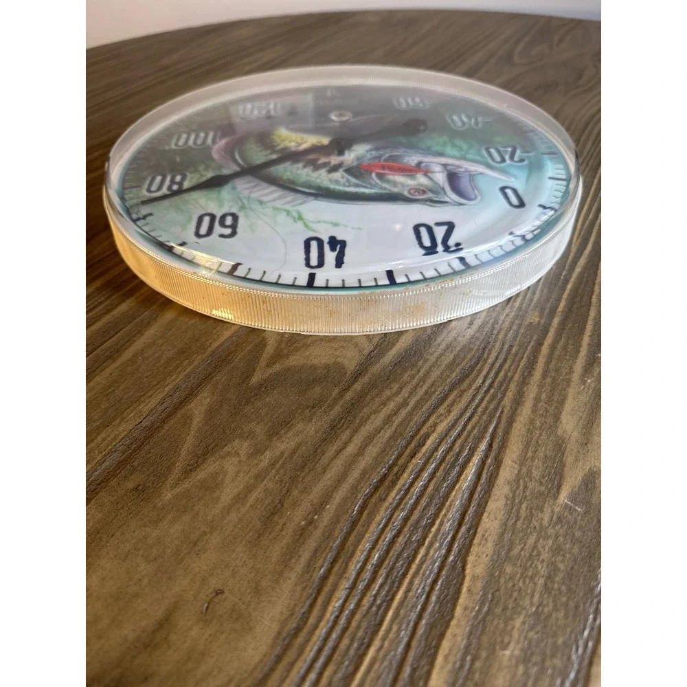 Vintage Springfield Bass Thermometer 12in Green Fishing Cabin Decor Bart DeCelie